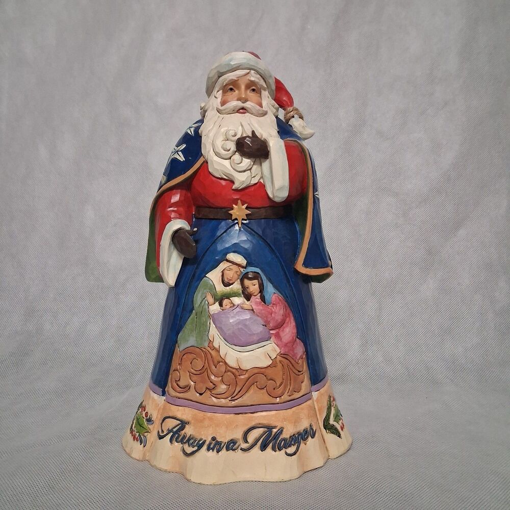Jim Shore Santa Away In A Manger Figurine 2015 #4046758 Christmas 10 1/4" Tall